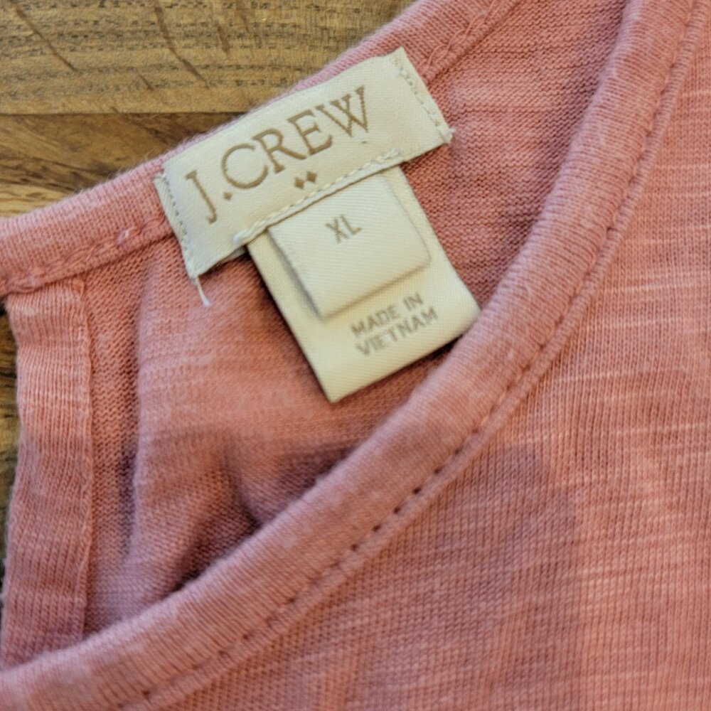 J. Crew Drapey  Dusty Begonia Pink With Silky Hem Tank Top - Picture 9 of 11